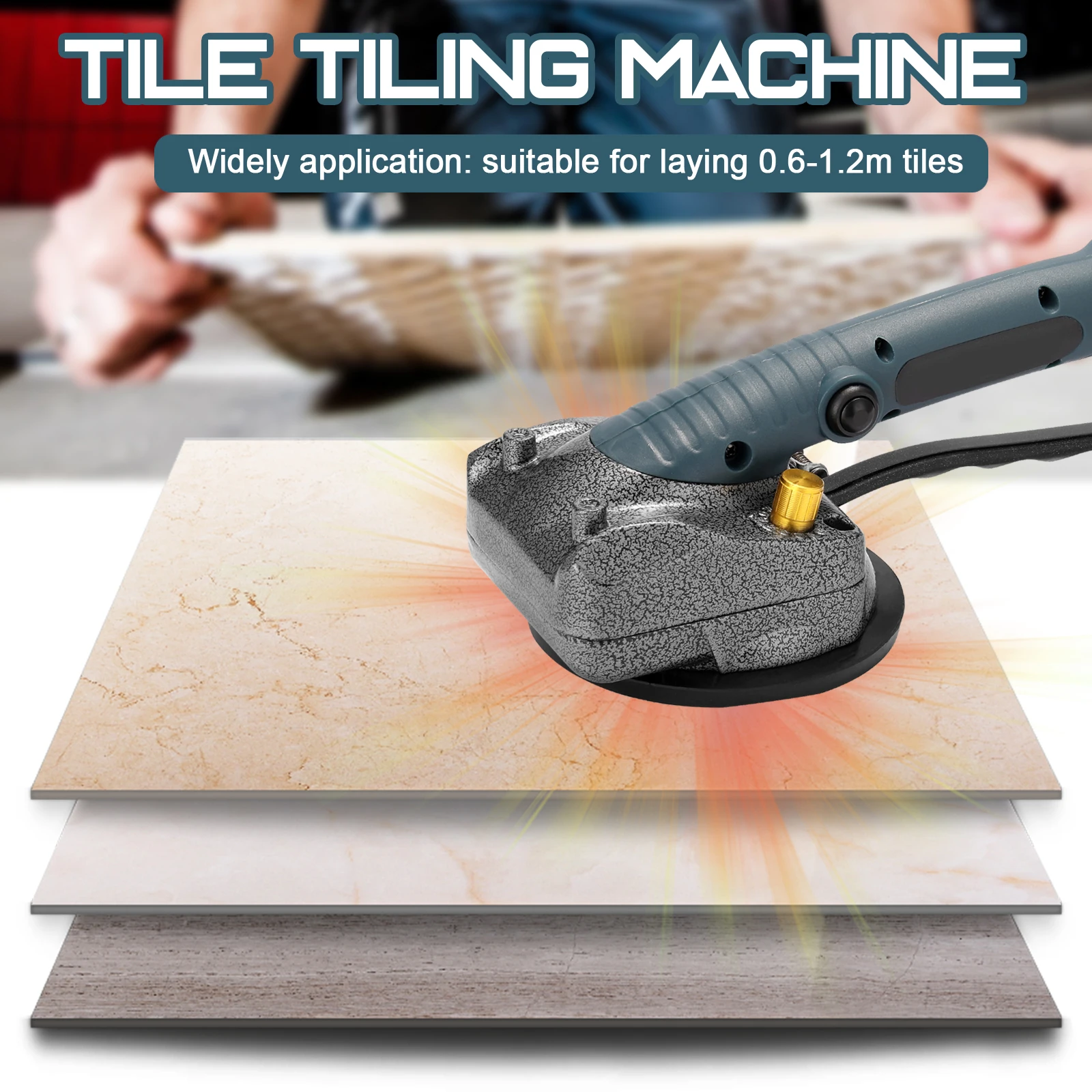 10-150Hz Tile Tiling Machine Wall Floor Tiles Laying Vibrating Tool with 100*100mm Suction Cup with 2pcs Batteries
10-150Hz Tile Tiling Machine Wall Floor Tiles Laying Vibrating Tool with 100*100mm Suction Cup with 2pcs Batteries