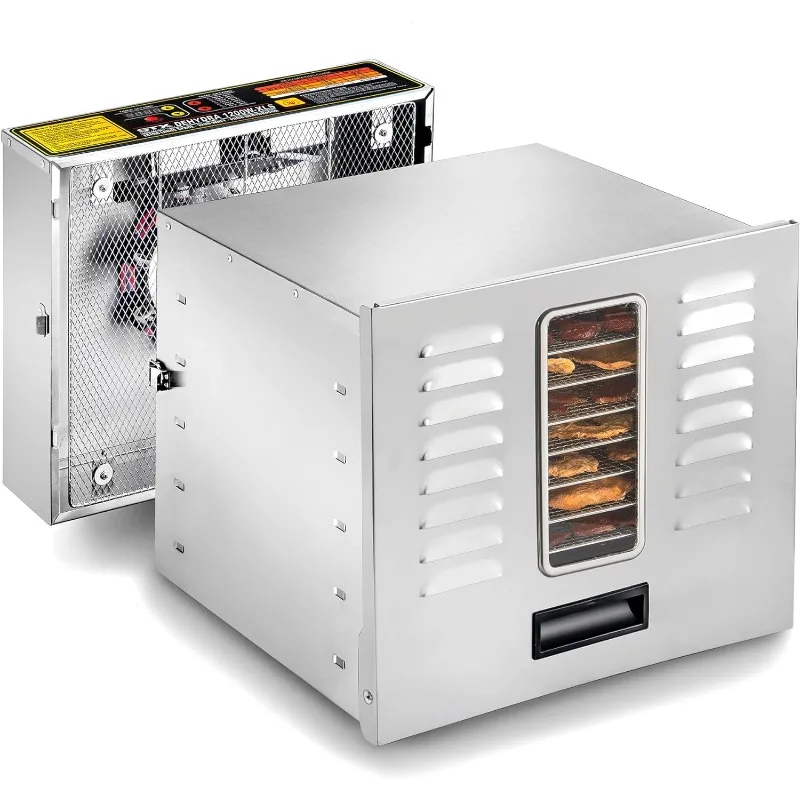 Цифровой пищевой Дегидратор STX International STX-DEH-1200W-XLS Dehydra коммерческого класса из нержавеющей стали-10 лотков-1200 ватт
Цифровой пищевой Дегидратор STX International STX-DEH-1200W-XLS Dehydra коммерческого класса из нержавеющей стали-10 лотков-1200 ватт