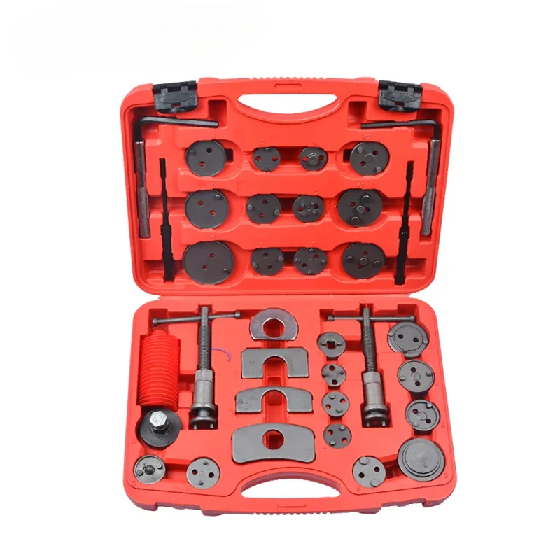 35pcs Universal Disc Brake Caliper Piston Wind Back Pad Compressor Tool Kit Set for SK1041
35pcs Universal Disc Brake Caliper Piston Wind Back Pad Compressor Tool Kit Set for SK1041