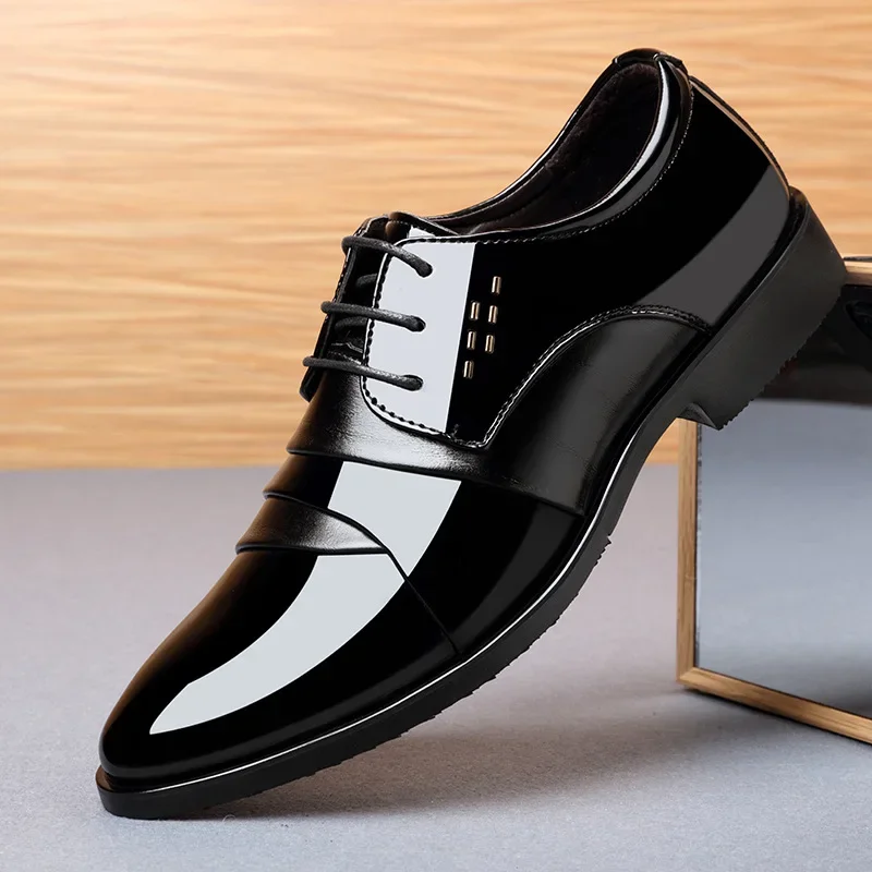 Business Dress Men Shoes Luxury Mens Dress Shoe Patent Leather Oxford Shoes for Men Oxfords Footwear High Quality Leather Shoes
Business Dress Men Shoes Luxury Mens Dress Shoe Patent Leather Oxford Shoes for Men Oxfords Footwear High Quality Leather Shoes