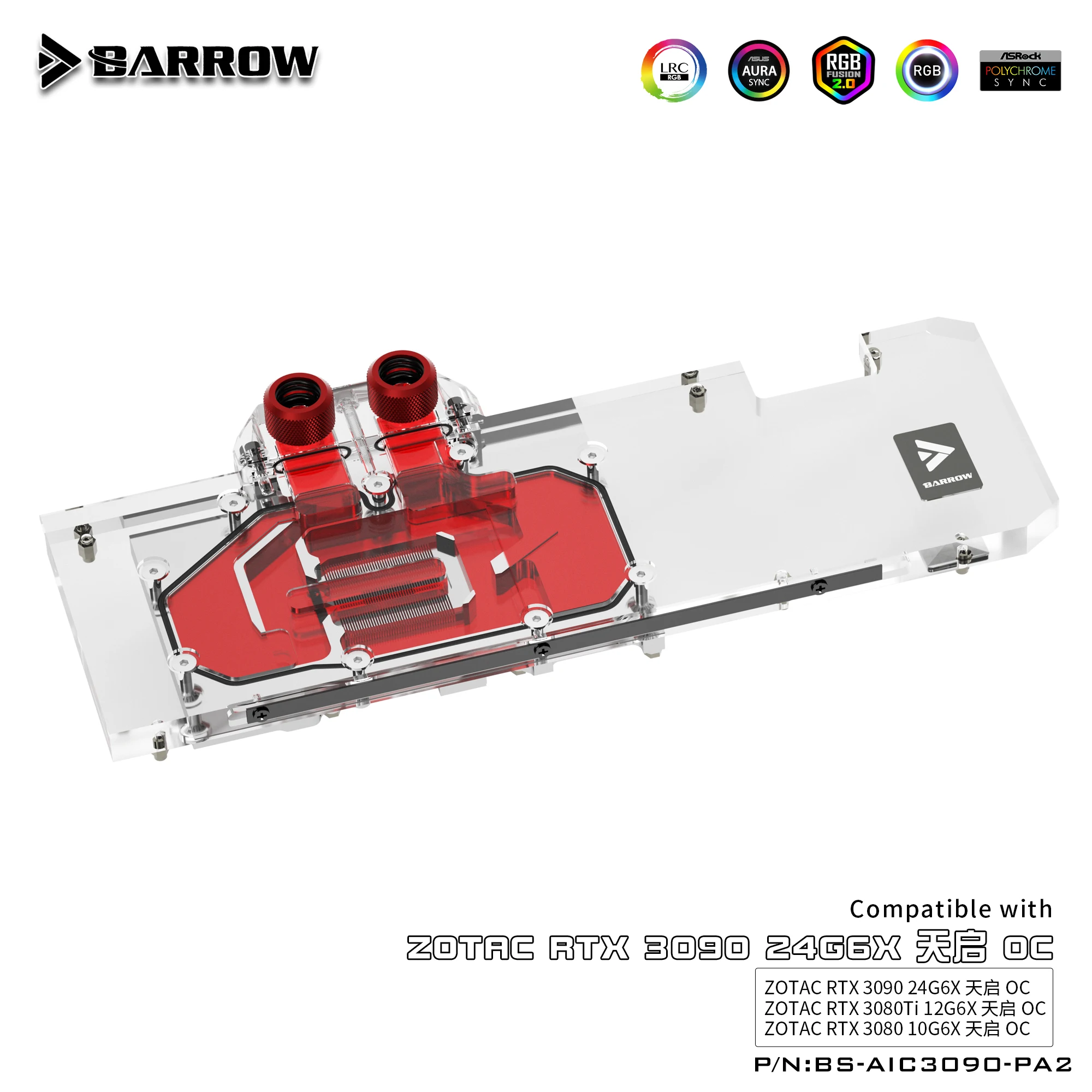 Barrow BS-AIC3090-PA2 3090 блок охлаждения графического процессора, полное покрытие, блоки водяного охлаждения графической карты для ZOTAC RTX 3090 TQ OC
Barrow BS-AIC3090-PA2 3090 блок охлаждения графического процессора, полное покрытие, блоки водяного охлаждения графической карты для ZOTAC RTX 3090 TQ OC