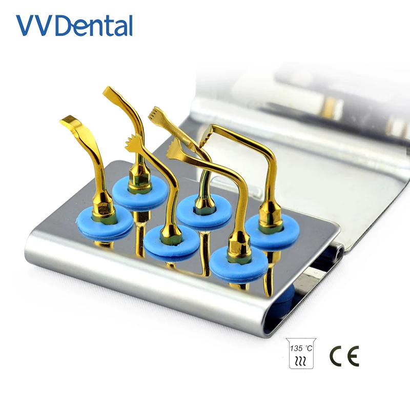 

VV Dental Piezosurgery Bone Cutting Tips Kit Compatible with Woodpecker Mectron Dental Surgical Tools US1R/US1L/US1/US2/US3/US5