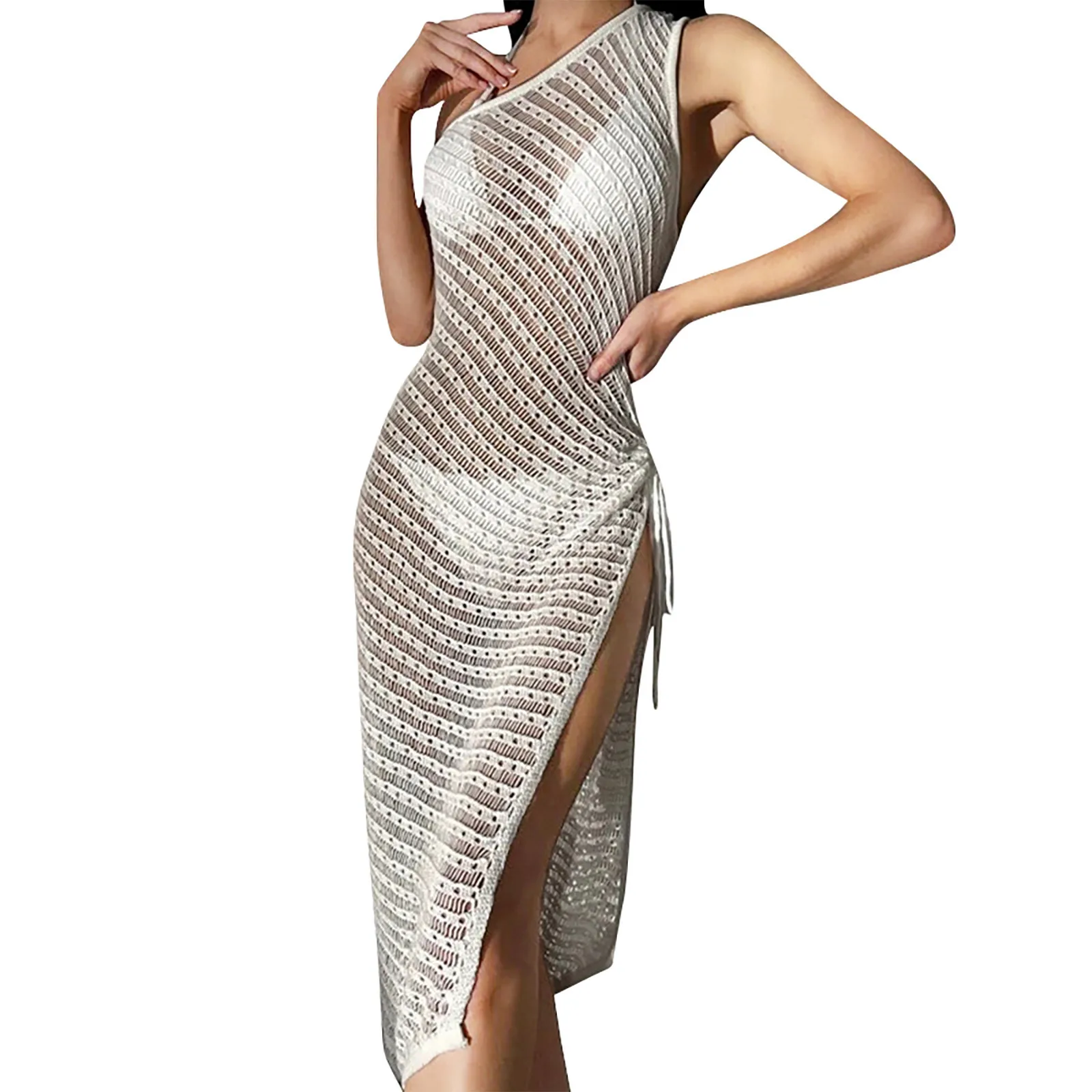 Women's Fashion Beach Dress Solid Color Sleeveless Sexy Hollow Bikini Swimsuit Cover Up maillots de bain femme ビキニ レディース 캐릭터 수영복
Women's Fashion Beach Dress Solid Color Sleeveless Sexy Hollow Bikini Swimsuit Cover Up maillots de bain femme ビキニ レディース 캐릭터 수영복