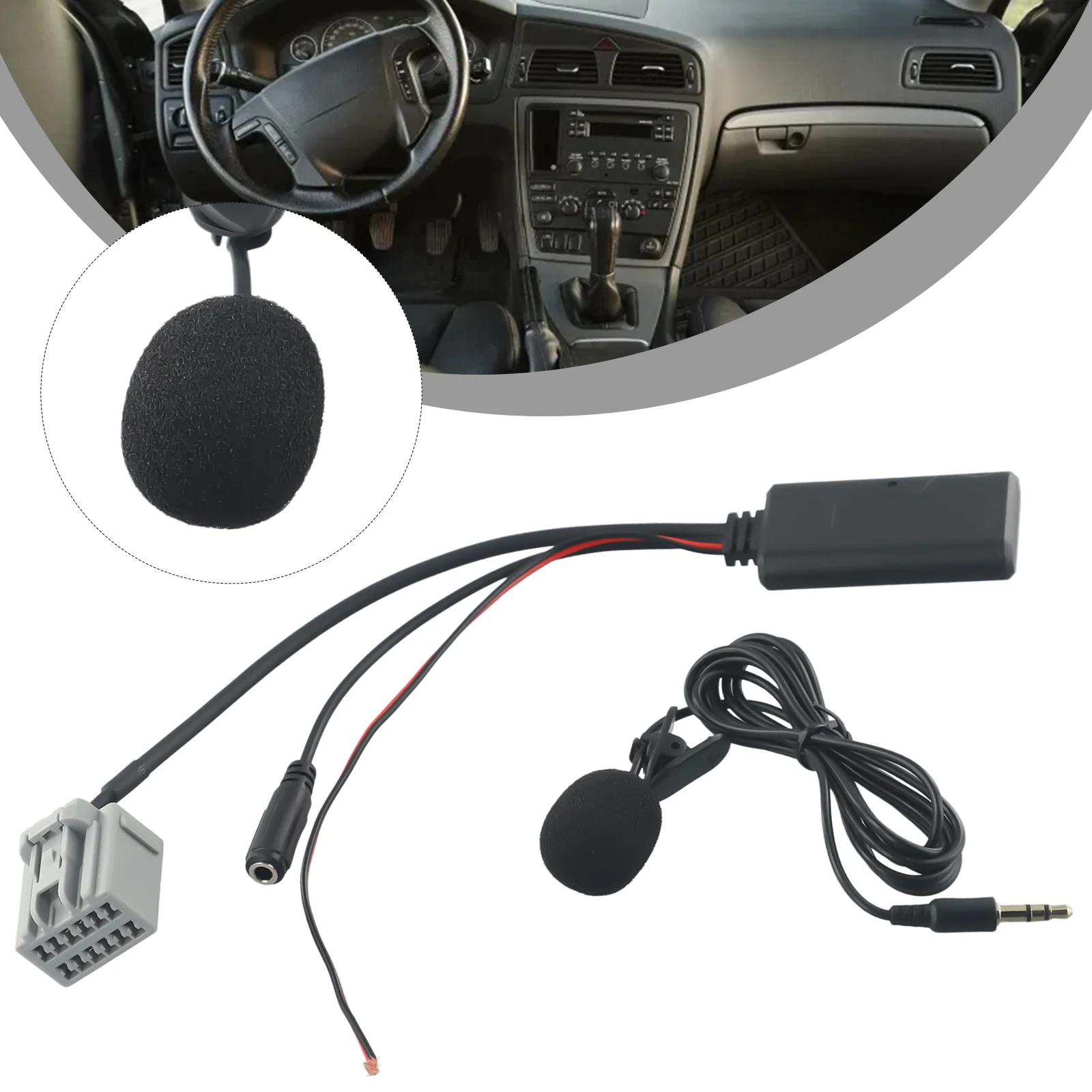 

1 шт. новый 5-12 в автомобильный bluetooth 2008 Aux адаптер кабель с микрофоном Подходит для WMA, WAV, FLAC для Ford For Fiesta 2010-