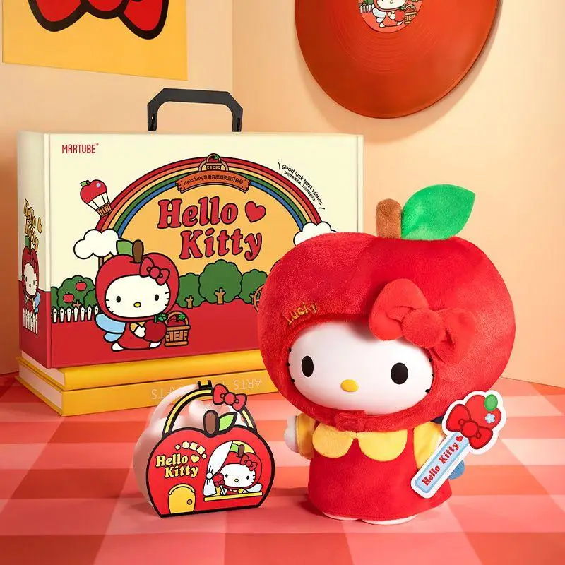 

Hello Kitty Sanrio Plush Kawaii Cartoon Cute Dolls Kt Apple Wish Stereo Anime Plush Toys for Girls Kids Toys Birthday Gift