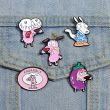 Cartoon Dog Enamel Pins Custom Big Eyes Animal Brooches Lapel Badges Anime Icons Jewelry Gift for Fans Kids Friends