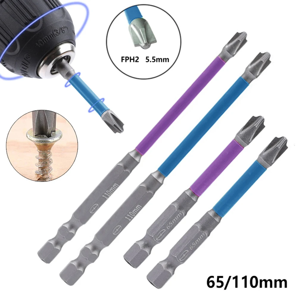 4pcs 65/110mm Magnetic Screwdriver Bit Special Slotted Cross Screwdriver Bits For Electrician Multi-function FPH2 Bits
4pcs 65/110mm Magnetic Screwdriver Bit Special Slotted Cross Screwdriver Bits For Electrician Multi-function FPH2 Bits