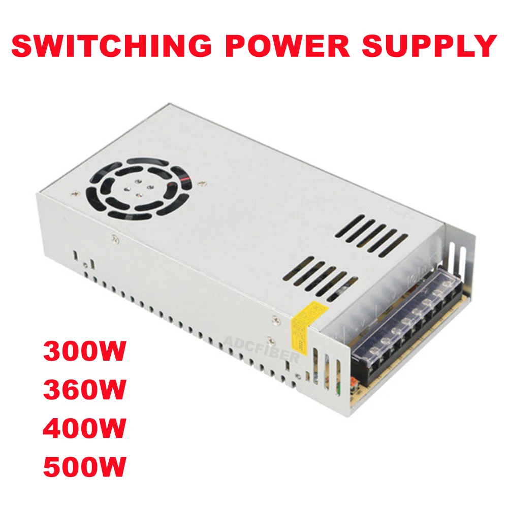 

300W 360W 400W 500W Switching Power Supply DC5V 12V 24V 36V 48V 60V Transformer AC to DC 110V 220V Converter For LED Strips CCTV