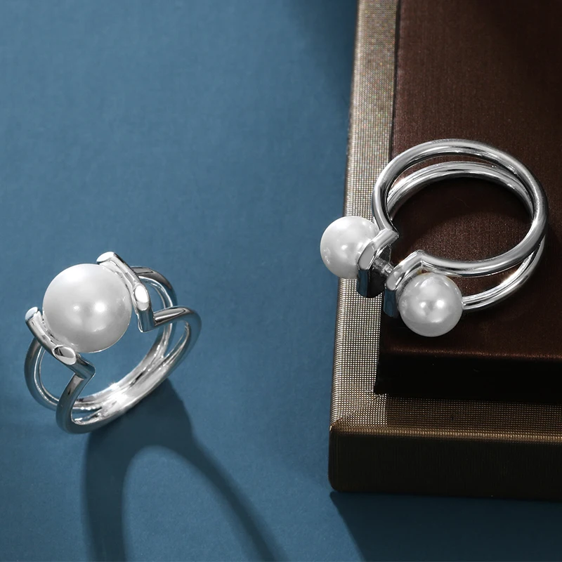 

Кольцо из серебра S925 пробы с жемчугом, Женские аксессуары, элегантный и модный свадебный подарок