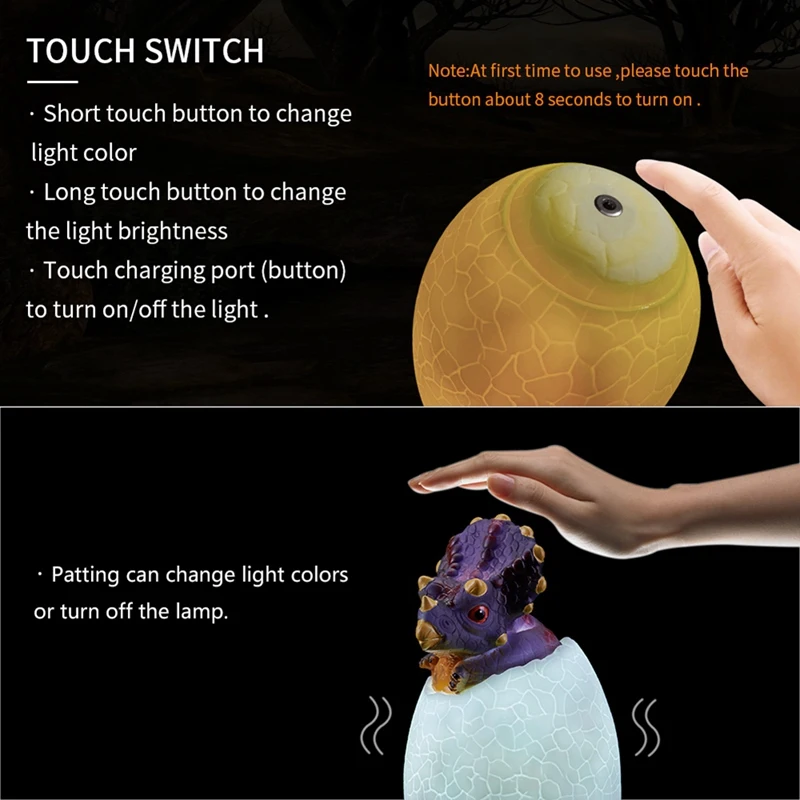 3D Night Light Egg Desk Lamp 3 Color Touch Cartoon Table Lamps Home Decor For Kid Birthday Gift
3D Night Light Egg Desk Lamp 3 Color Touch Cartoon Table Lamps Home Decor For Kid Birthday Gift