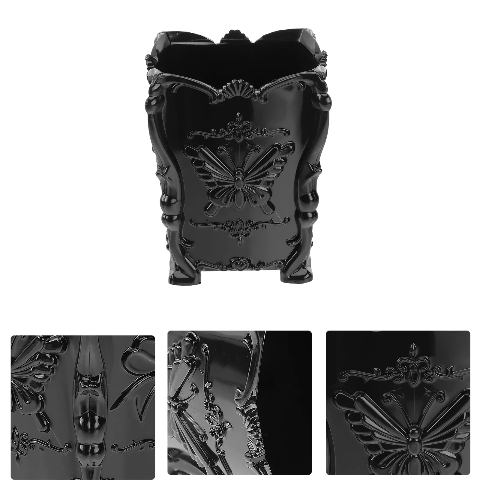 Acrylic Makeup Brush Container Cup Carved Brush Pot Storage Holder Organizer (Black)
Acrylic Makeup Brush Container Cup Carved Brush Pot Storage Holder Organizer (Black)