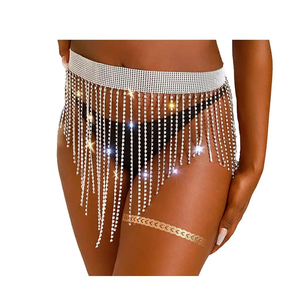 Women's New Waist Fashion Claw Tassel Body Chain Super Sparkling Water Diamond Half Skirt Women
Women's New Waist Fashion Claw Tassel Body Chain Super Sparkling Water Diamond Half Skirt Women