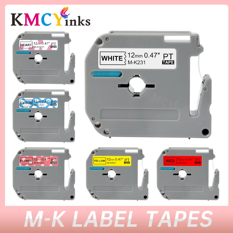 KMCYinks Label Tape Compatible for Brother M Series Label Tape Cartridge M-K231 MK231 M231 12mm x 8m 1/2" x 26.2ft Label maker
KMCYinks Label Tape Compatible for Brother M Series Label Tape Cartridge M-K231 MK231 M231 12mm x 8m 1/2" x 26.2ft Label maker