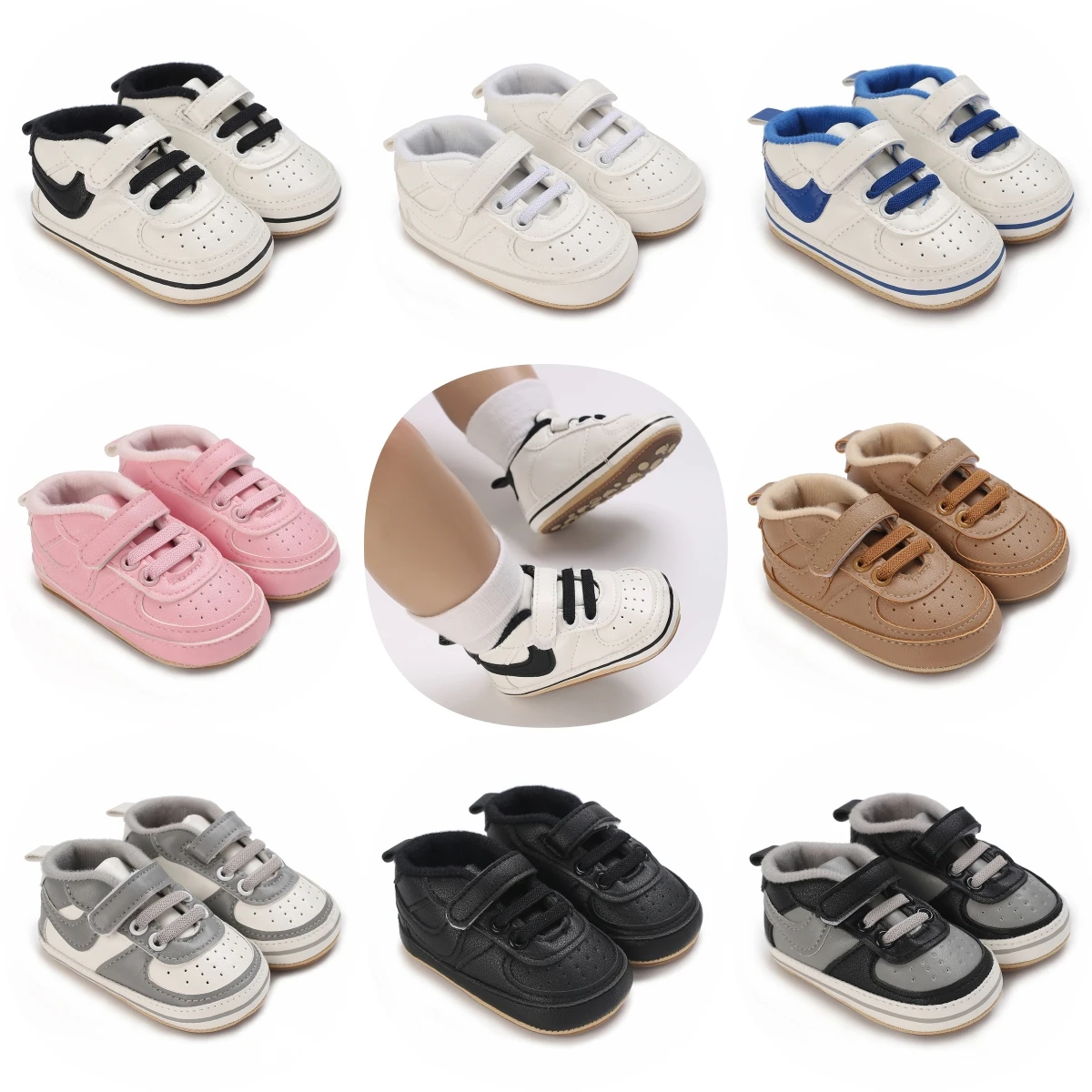 حذاء مطاطي لحديثي الولادة ، جلد صناعي ، متعدد الألوان ، مشاية أولى ، أحذية رياضية غير رسمية ، أحذية تعميد ، رياضة كلاسيكية ، صبي ، فتاة ، 0-18 م حذاء مطاطي لحديثي الولادة ، جلد صناعي ، متعدد الألوان ، مشاية أولى ، أحذية رياضية غير رسمية ، أحذية تعميد ، رياضة كلاسيكية ، صبي ، فتاة ، 0-18 م