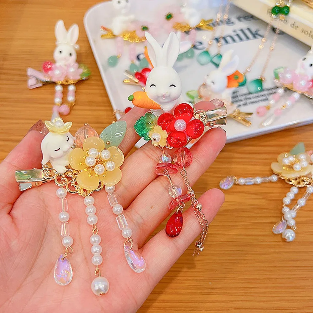 Cute Antique Tassel Colorful Ancient Hair Accessories Rabbit Shape Hair Clip Chinese Style Hairpin Children's Hair Clip
Cute Antique Tassel Colorful Ancient Hair Accessories Rabbit Shape Hair Clip Chinese Style Hairpin Children's Hair Clip