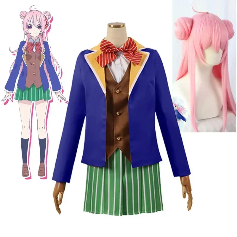 

Happy Sugar Life Matsuzaka Satou Cosplay JK Uniform Skirt Schoolgirl School Uniforms Heroine Wig Halloween Anime Costume