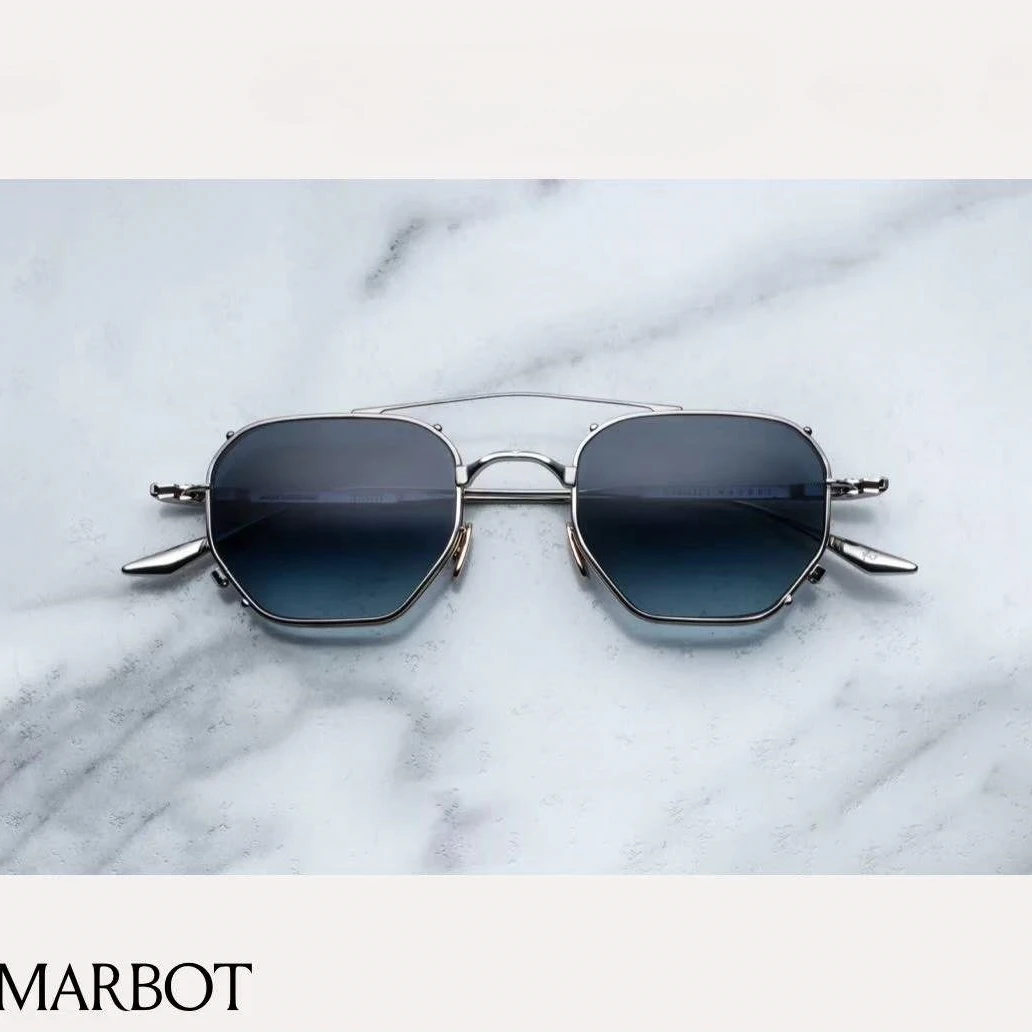 

JMM Luxury Vintage Fashion JACQUES Sunglasses MARBOT Retro Polygon Design Titanium Frame TAC Lens Women Man 3A+ Original Quality