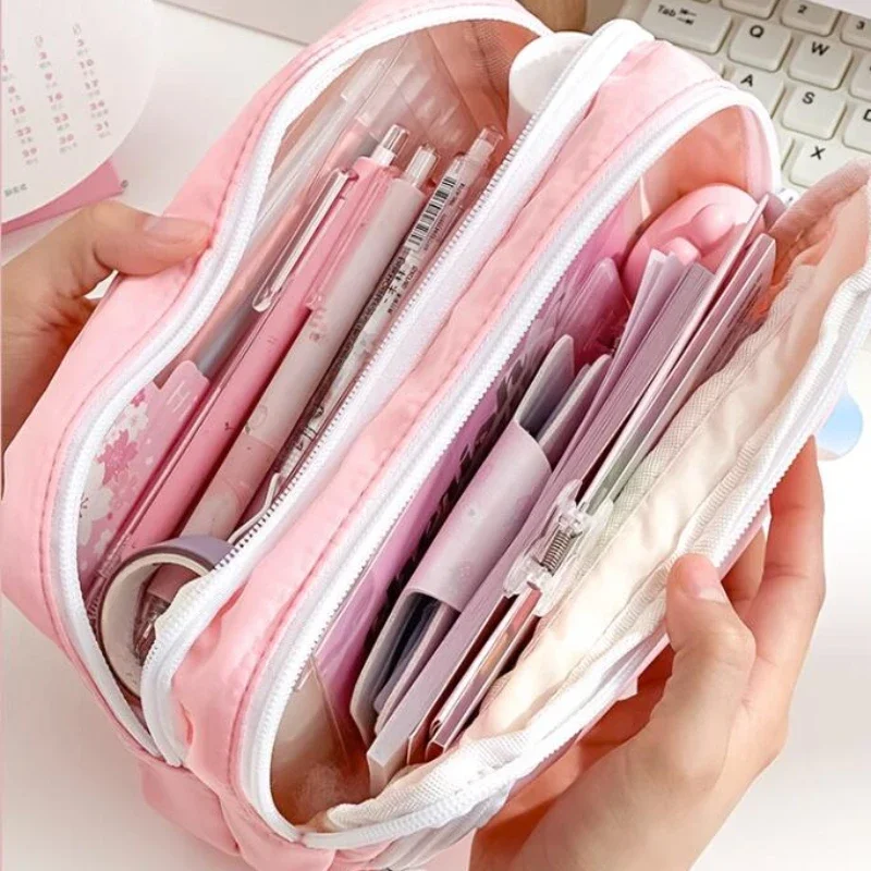 Girl Large Capacity Aesthetic Pencil Bag School Case Pen Holder Cute Stationery Simple Style Zipper Pencil Pouch School Supplies
Girl Large Capacity Aesthetic Pencil Bag School Case Pen Holder Cute Stationery Simple Style Zipper Pencil Pouch School Supplies
