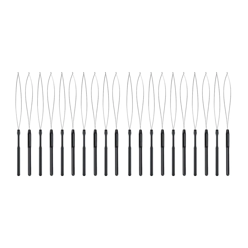 20Pcs Hair Extension Loop Threader Hook Tool And Bead Tool Black Loop Threader For Hair Extension Or Feather Extender
20Pcs Hair Extension Loop Threader Hook Tool And Bead Tool Black Loop Threader For Hair Extension Or Feather Extender