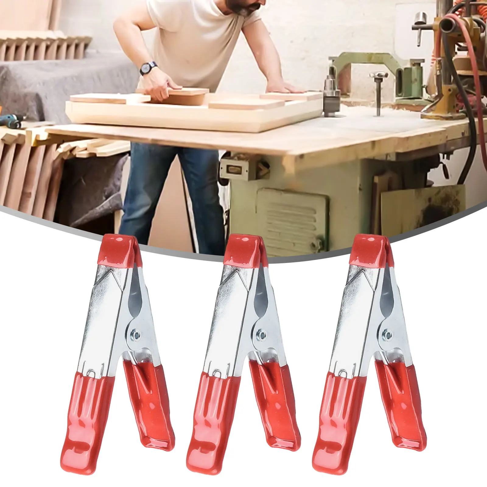 Hanging Metal Includes Packaging Photographic Study Plastic Sheets Rubber Pads Specification Woodworking Clamps
Hanging Metal Includes Packaging Photographic Study Plastic Sheets Rubber Pads Specification Woodworking Clamps