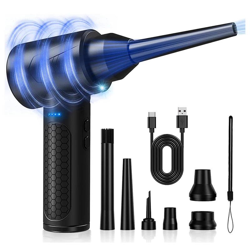 Multipurpose Electric Duster And Air Blower Black Multifunctional For PC,Replace Compressed Air Cans For Deep Cleaning
Multipurpose Electric Duster And Air Blower Black Multifunctional For PC,Replace Compressed Air Cans For Deep Cleaning