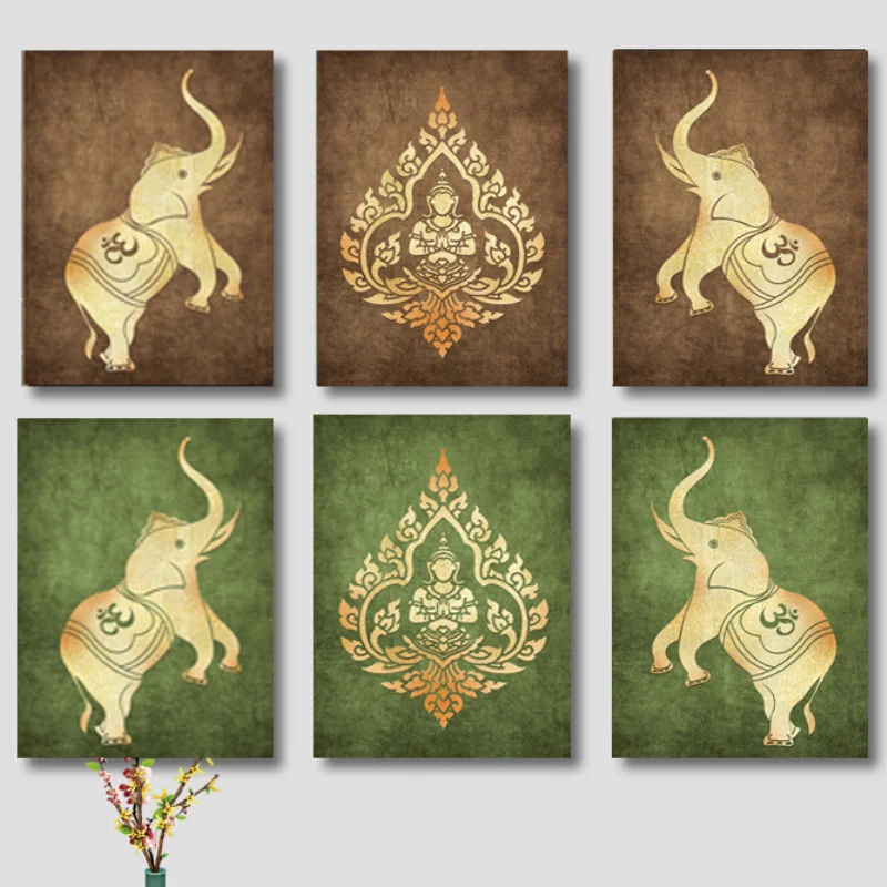 Southeast Asian Yoga Studio Decoration Painting Set Entrance Zen Wall Art Indian Style Hanging Painting Thai OM Wall Hanging Art
Southeast Asian Yoga Studio Decoration Painting Set Entrance Zen Wall Art Indian Style Hanging Painting Thai OM Wall Hanging Art