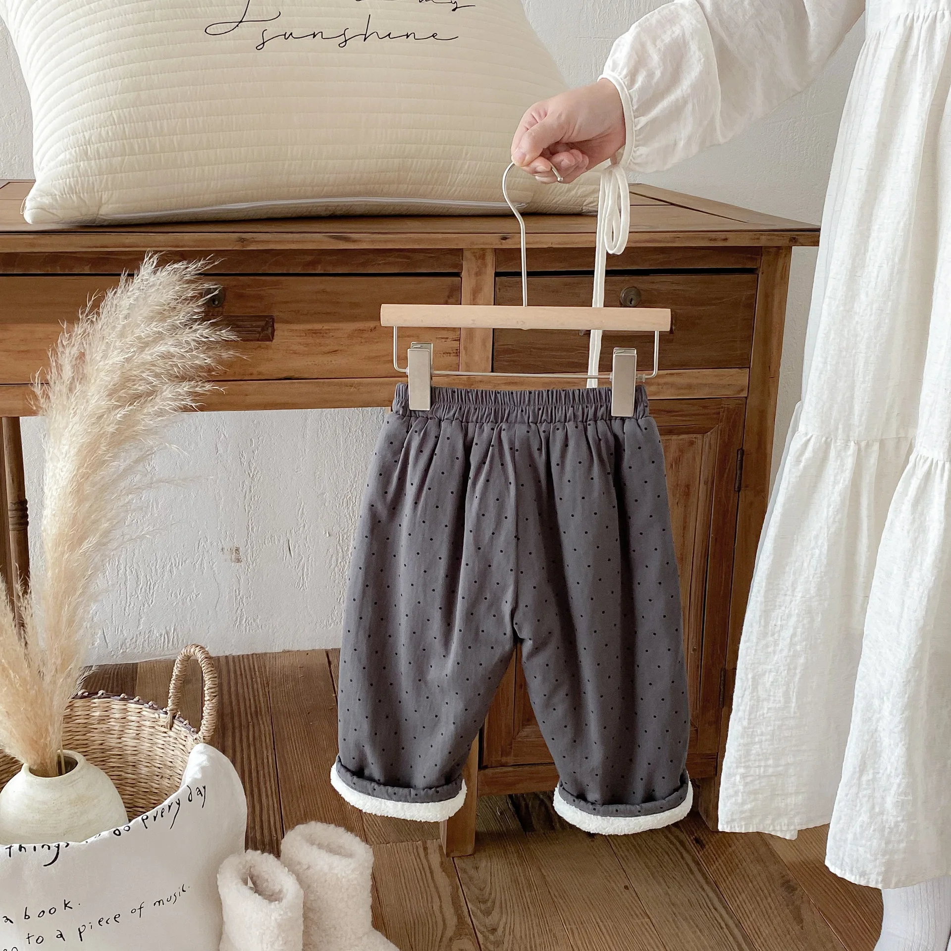 2025 Winter New Children Casual Pants Plus Velvet Thick Girls Dot Print Trousers Baby Boy Fleece Harem Pants Kids Warm Clothes 13 Sb277f953f0804f02a5550f42a0a2a14bw