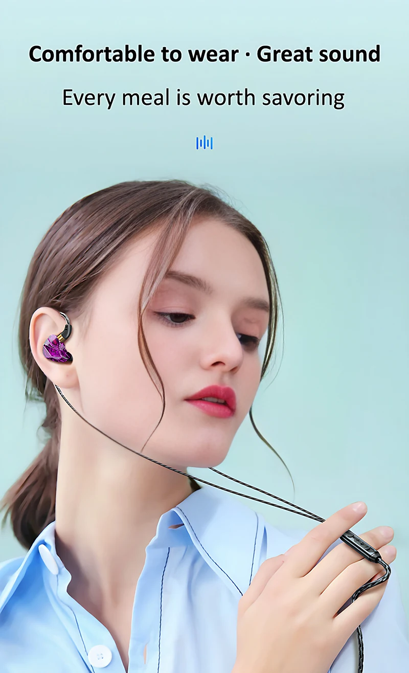 HIFI Wired Earphones 3.5MM AUX/Type C Jack 9D Surround With Mic In-Ear Transparent Music Headsets For Samsung Android For iPhone Sb27816628b0745b6bbf85c3ae41a0dfaS