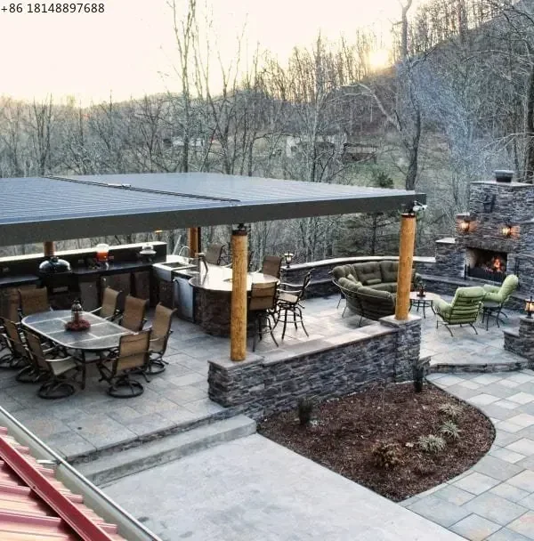 Aluminum alloy gazebo material Pergola is safe and reliable, modern remote control electric roller shutters
Aluminum alloy gazebo material Pergola is safe and reliable, modern remote control electric roller shutters