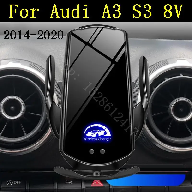 Автомобильный держатель для телефона для Audi A3 S3 8V 2014-2020 Беспроводная зарядка интерьер специальный кронштейн для навигации аксессуары 
Автомобильный держатель для телефона для Audi A3 S3 8V 2014-2020 Беспроводная зарядка интерьер специальный кронштейн для навигации аксессуары