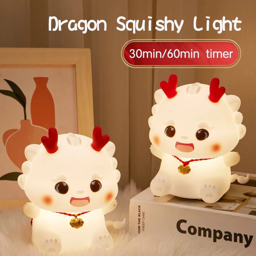 Cute Dragon Night Light for Kids Rechargeable 2024 Chinese New Year Night Light with 2 Level Dimmer Timer Lamp Dragon Year Gift
Cute Dragon Night Light for Kids Rechargeable 2024 Chinese New Year Night Light with 2 Level Dimmer Timer Lamp Dragon Year Gift
