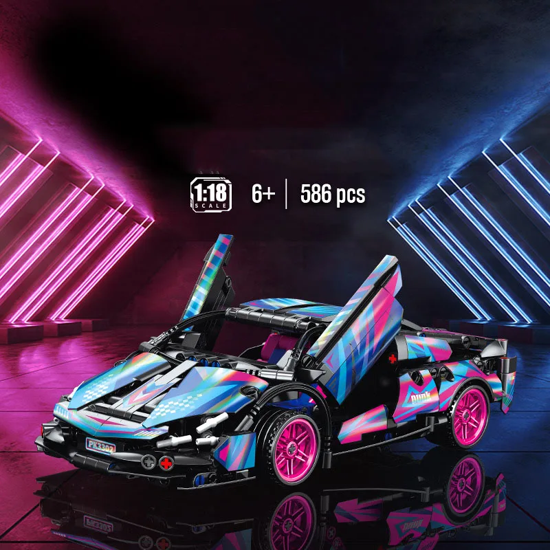 Technical 1:18 Scale Super Sport Car Build Block Cyber Bull Revuelto Model Pull Back Vehicle Steam Brick Supercar Toy Collection
Technical 1:18 Scale Super Sport Car Build Block Cyber Bull Revuelto Model Pull Back Vehicle Steam Brick Supercar Toy Collection