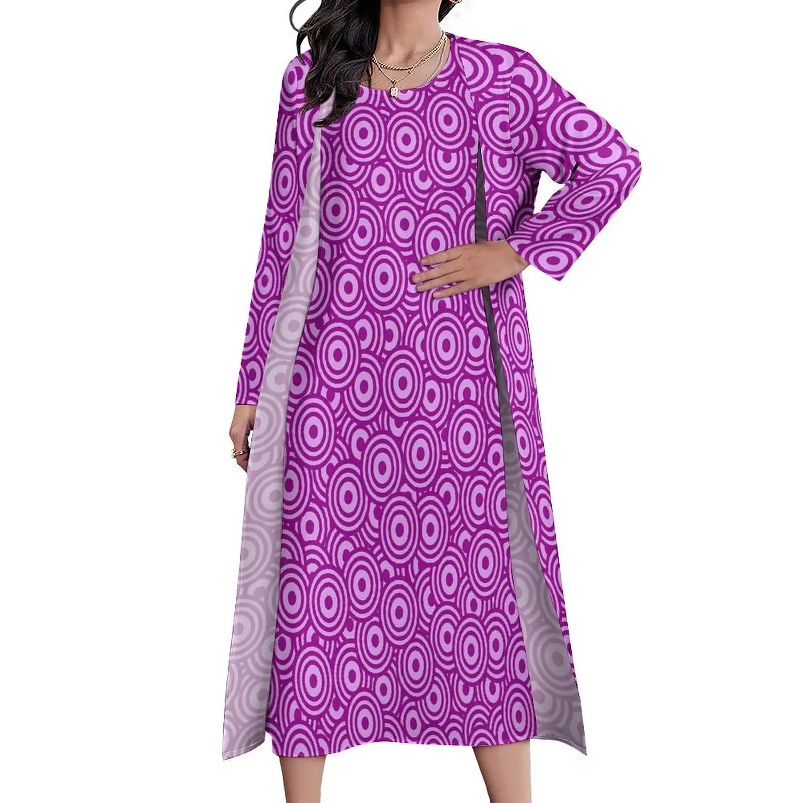 Curve Print Dress Pescara Purple Vintage Maxi Dress Two-Piece Design Casual Long Dresses Street Fashion Oversized Vestido
Curve Print Dress Pescara Purple Vintage Maxi Dress Two-Piece Design Casual Long Dresses Street Fashion Oversized Vestido