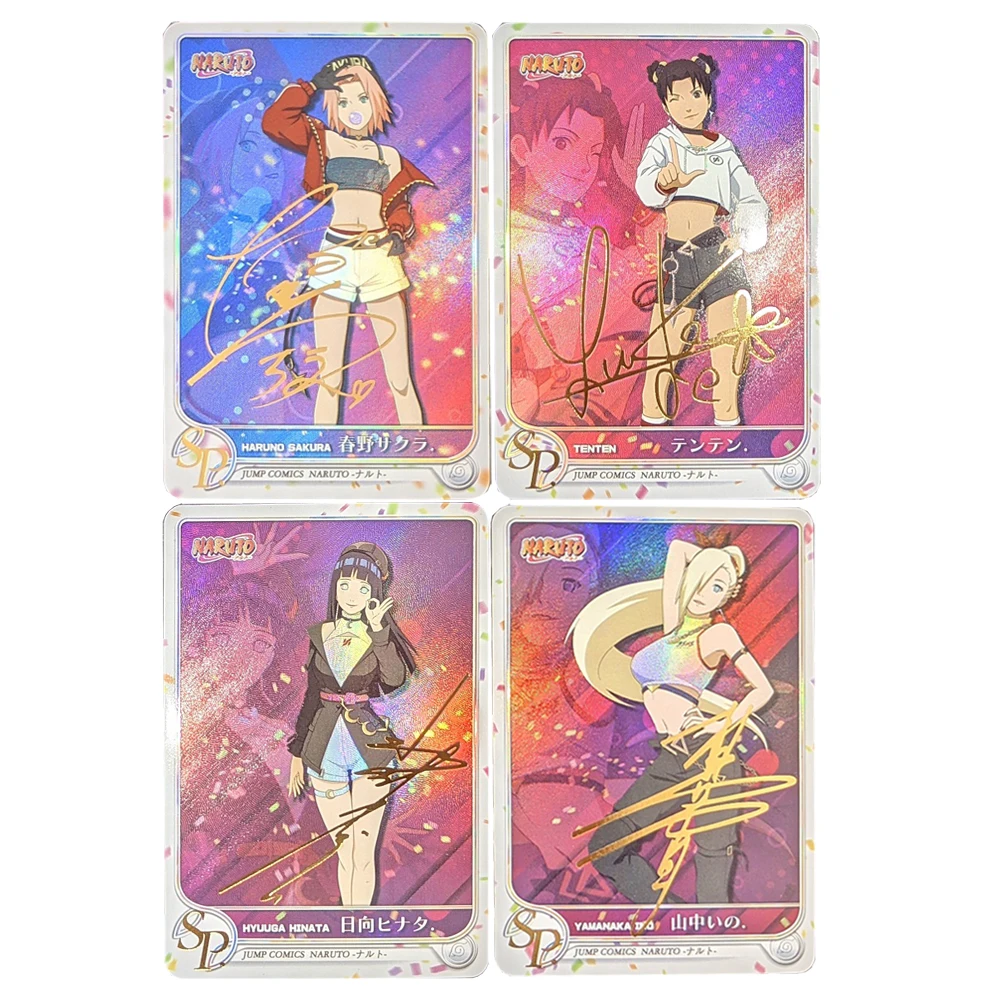 4Pcs/set Diy Self Made Naruto Haruno Sakura Hyuga Hinata Collection Card Refraction Color Flash Hot Stamping Card Gifts Toys
4Pcs/set Diy Self Made Naruto Haruno Sakura Hyuga Hinata Collection Card Refraction Color Flash Hot Stamping Card Gifts Toys