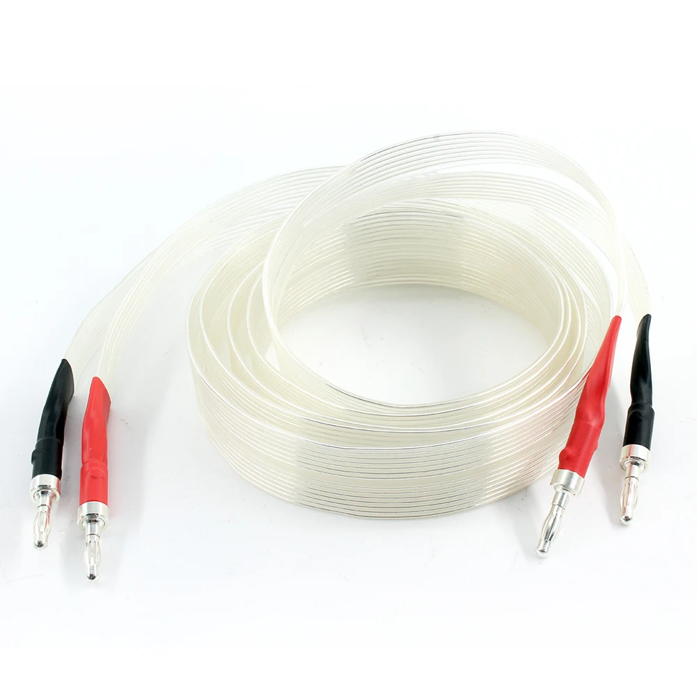 White Draws OCC Silver Plated audio speaker cable Hi-end Loudspeaker Cable with gold plated banana plug
White Draws OCC Silver Plated audio speaker cable Hi-end Loudspeaker Cable with gold plated banana plug