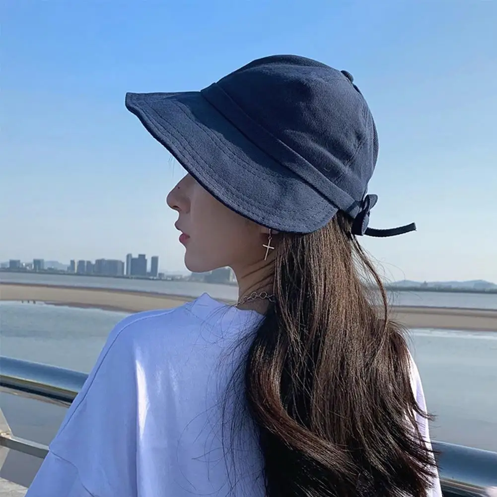 Women Summer Sunhat Cotton Ponytail Bucket Hat Outdoor Beach Adjustable Sun Visor Hats Solid Color Foldable Fisherman Cap
Women Summer Sunhat Cotton Ponytail Bucket Hat Outdoor Beach Adjustable Sun Visor Hats Solid Color Foldable Fisherman Cap