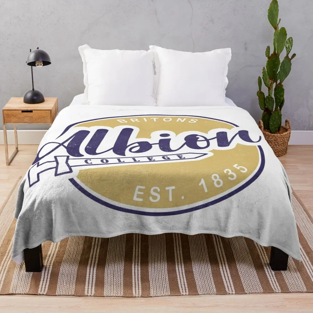 

Albion College Circle Logo Throw Blanket Softest Summer Sofa Throw Fashion Sofas Flannel Blankets