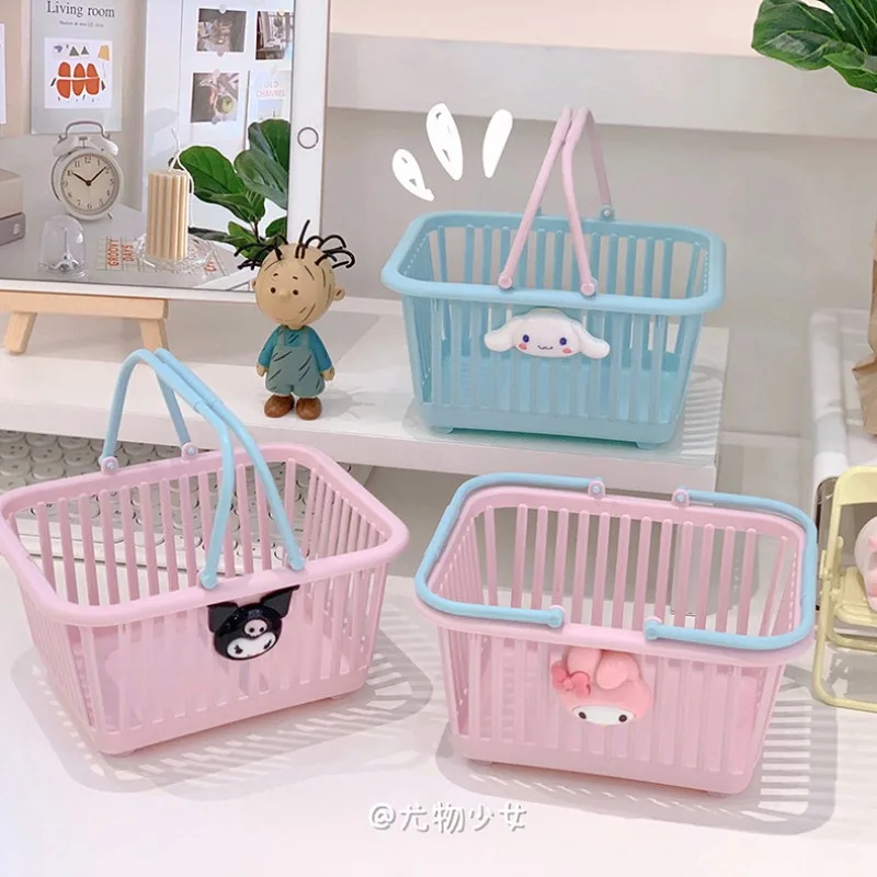 Kawaii Sanrio My Melody Cartoon Girl Heart Desktop Cosmetic Storage Basket Cinnamoroll Cute Portable Sundries Storage Basket
Kawaii Sanrio My Melody Cartoon Girl Heart Desktop Cosmetic Storage Basket Cinnamoroll Cute Portable Sundries Storage Basket