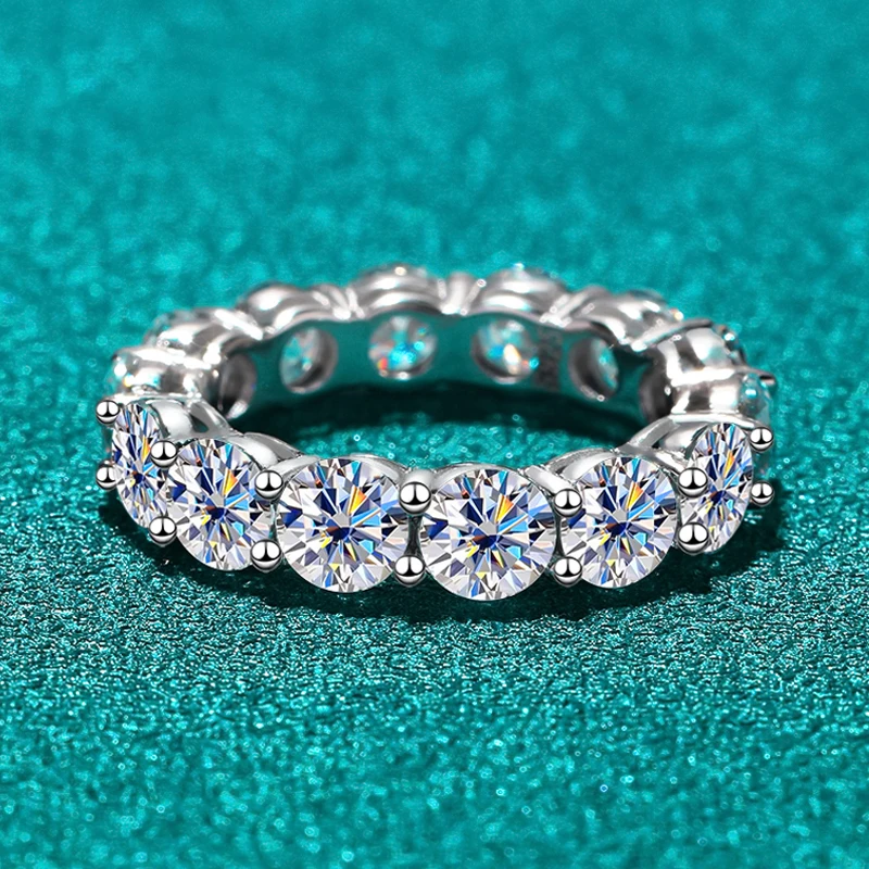 7ct 5mm Full Moissanite Ring for Women Men Sparkling Round Cut Full Enternity Diamond Band Wedding S925 Sterling Silver
7ct 5mm Full Moissanite Ring for Women Men Sparkling Round Cut Full Enternity Diamond Band Wedding S925 Sterling Silver