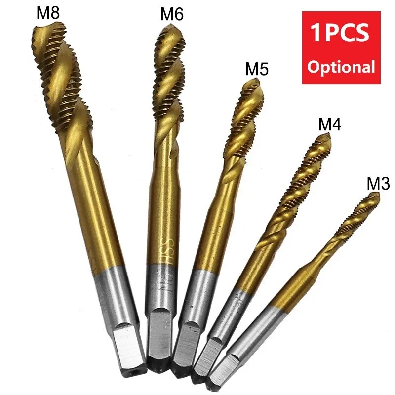 1Pcs Spiral Hand Tap M3/M4/M5/M6/M8 Titanium Plated Spiral Groove Machine Tap For Wood Iron Aluminum Thin Stainless Steel
1Pcs Spiral Hand Tap M3/M4/M5/M6/M8 Titanium Plated Spiral Groove Machine Tap For Wood Iron Aluminum Thin Stainless Steel