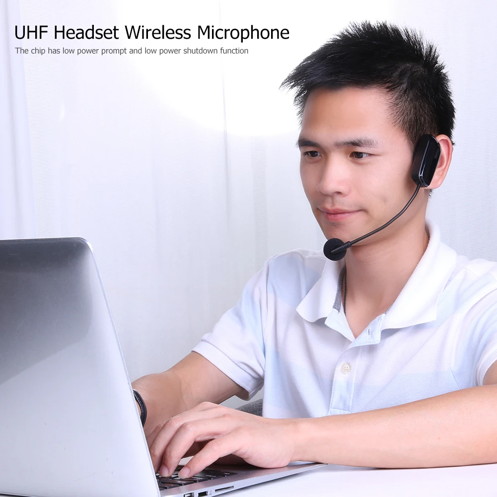 Generic UHF Wireless Microphone Headwear Mic System Receiver With