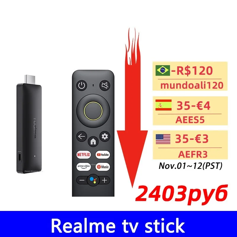 

New Smart Google TV Stick 1GB 2GB RAM 8GB ROM ARM Cortex Bluetooth 5.0 Google Assistant TV Stick Global Version media player