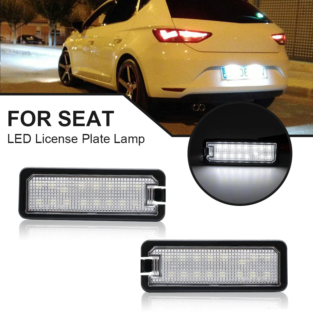 

LED Number Plate Light For Seat Leon 2 MK2 3 MK3 Ibiza MK4 MK5 Altea License Plate Lamp For VW Golf MK4 MK5 6 MK6 Passat B6