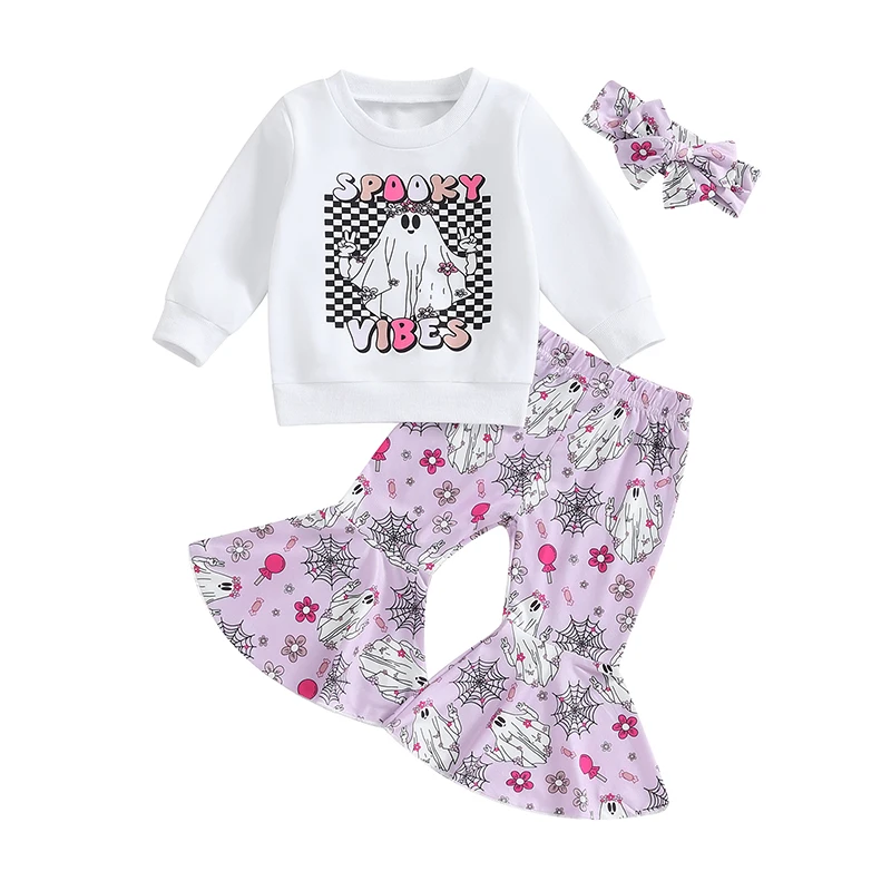 Toddler Baby Girl Halloween Clothes Pumpkin Letter Print Long Sleeve Sweatshirt and Bell Bottoms 0-4 Years Outfit
Toddler Baby Girl Halloween Clothes Pumpkin Letter Print Long Sleeve Sweatshirt and Bell Bottoms 0-4 Years Outfit