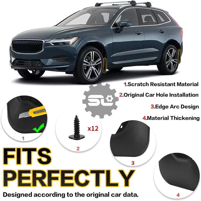 Volvo XC60 2018-2022 XC60 2015-2017 Fender A set of 4PCS mud guard kit Splash guard fender with hardware kit front and rear
Volvo XC60 2018-2022 XC60 2015-2017 Fender A set of 4PCS mud guard kit Splash guard fender with hardware kit front and rear