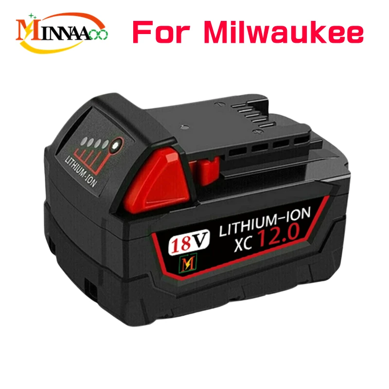 18V 12.0Ah Replacement for Milwaukee M18 XC Lithium Battery 48-11-1820 48-11-1840 48-11-1850 48-11-1860 Rechargeable Batteries
18V 12.0Ah Replacement for Milwaukee M18 XC Lithium Battery 48-11-1820 48-11-1840 48-11-1850 48-11-1860 Rechargeable Batteries