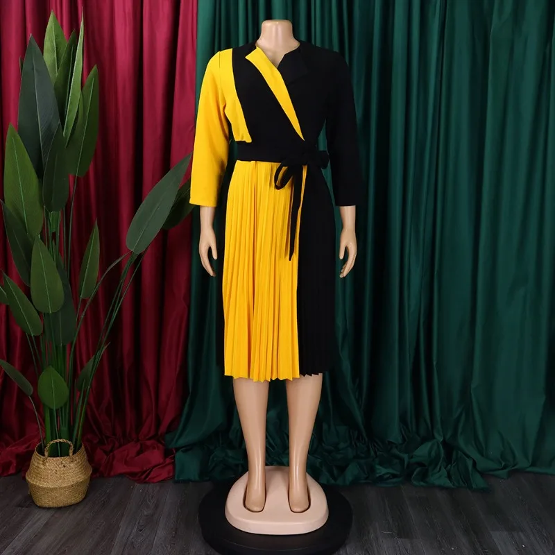 2023 African Dresses for Women Summer African V-neck Long Sleeve Casual Evening Party Robe Pleated Patchwork African Clothes
2023 African Dresses for Women Summer African V-neck Long Sleeve Casual Evening Party Robe Pleated Patchwork African Clothes