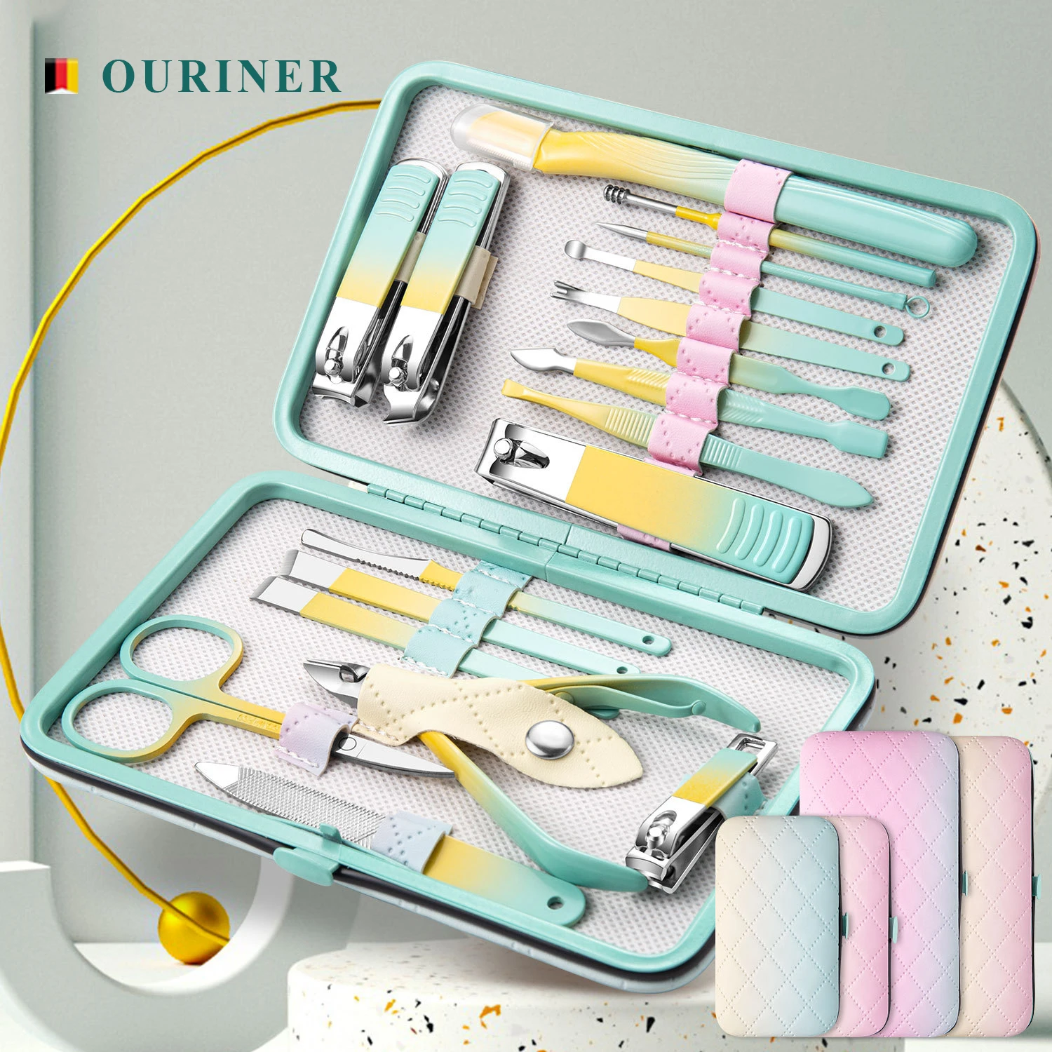 New Colourful 7-18pcs Manicure Set Pedicure Sets Nail Clipper Stainless Steel Professional Nail Cutter Tools Travel Case Kit
New Colourful 7-18pcs Manicure Set Pedicure Sets Nail Clipper Stainless Steel Professional Nail Cutter Tools Travel Case Kit
