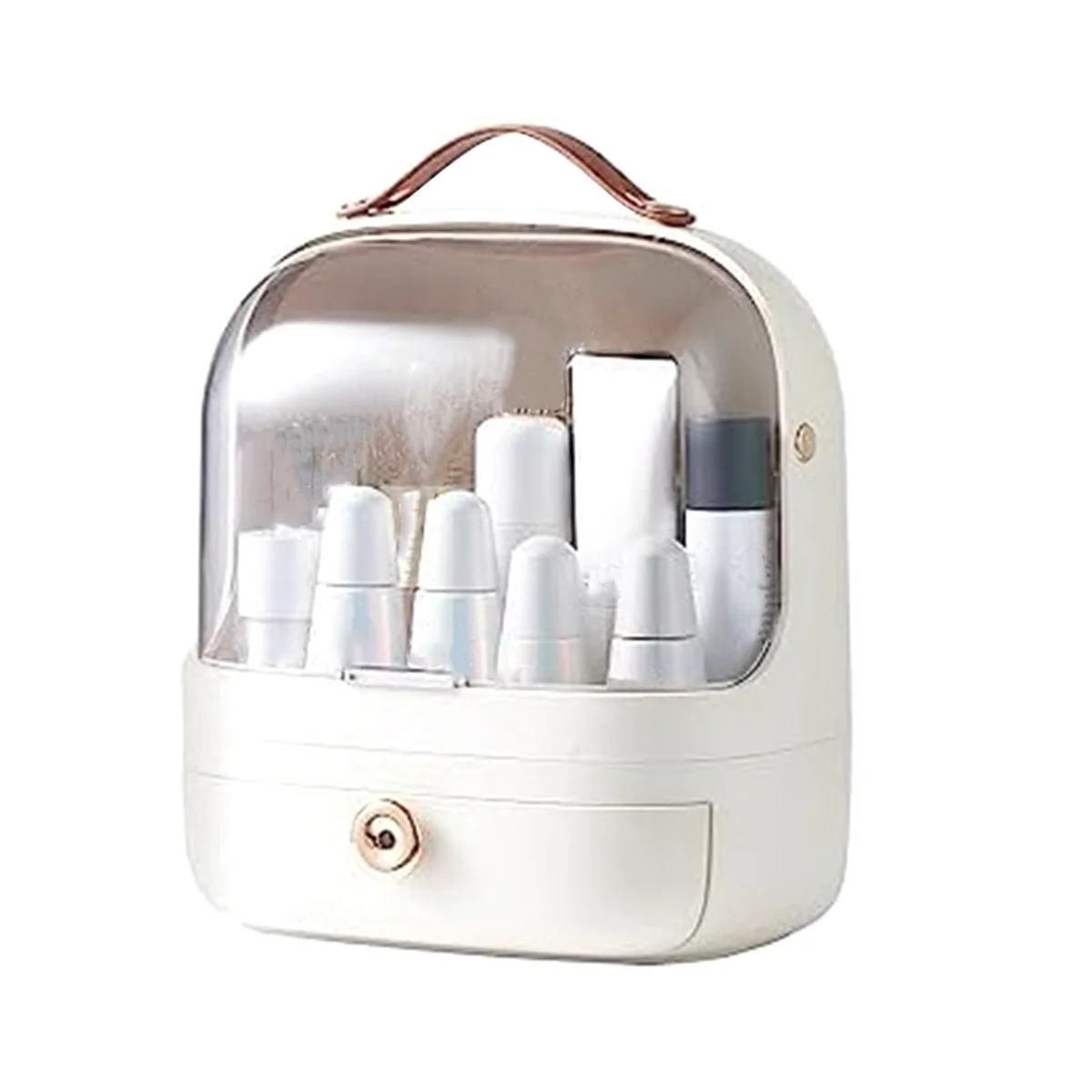 

Makeup Organizer for Vanity, Make Up Organizers and Storage with Brush Holder, Skincare Organizers Cosmetic Display
