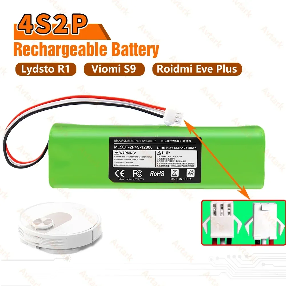 Genuine/Original For XiaoMi Lydsto R1 Roidmi Eve Plus Viomi S9 Robot Vacuum Cleaner Battery Pack Capacity 6.5A Accessories Parts
Genuine/Original For XiaoMi Lydsto R1 Roidmi Eve Plus Viomi S9 Robot Vacuum Cleaner Battery Pack Capacity 6.5A Accessories Parts